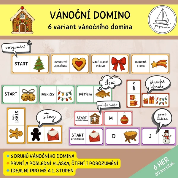 Vánoční domino - 6 verzí