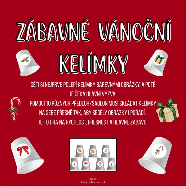 Zábavné vánoční kelímky - Vánoční stavění
