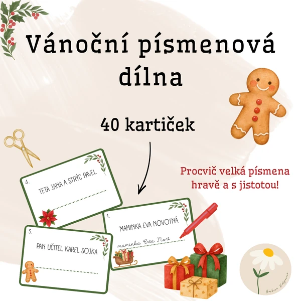 Vánoční písmenová dílna