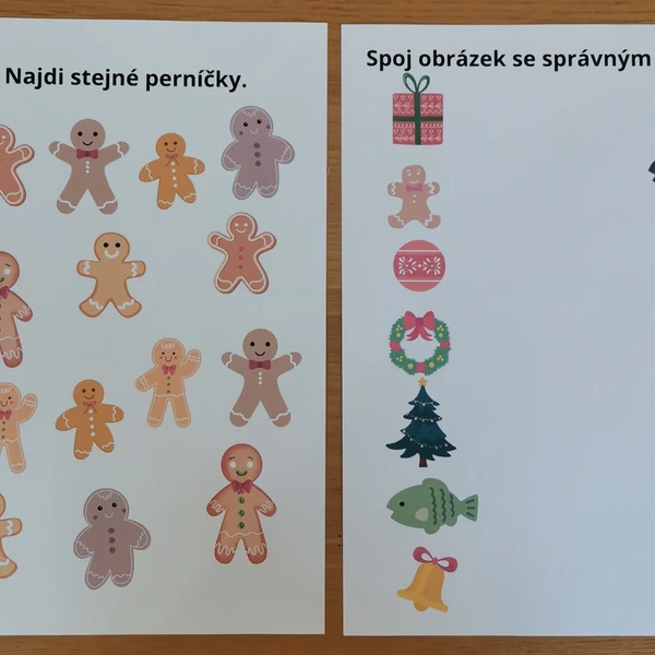 Vánoční pracovní listy