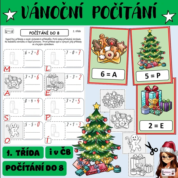 Vánoční počítání do 8