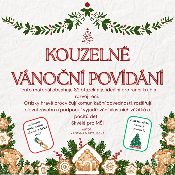 Kouzelné vánoční povídání - 32 komunikačních kartiček