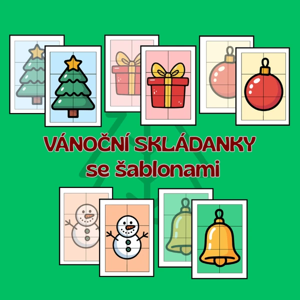 Vánoční skládanky se šablonami