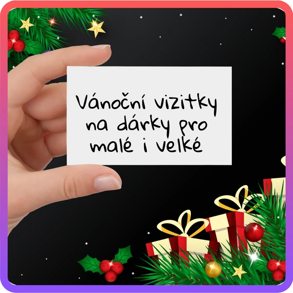 Vánoční vizitky - jmenovky na dárky 🎁🎄
