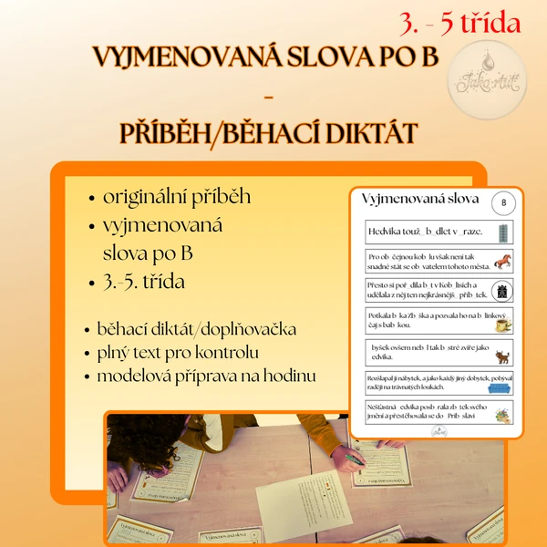 Vyjmenovaná slova po B - minipříběh/běhací diktát