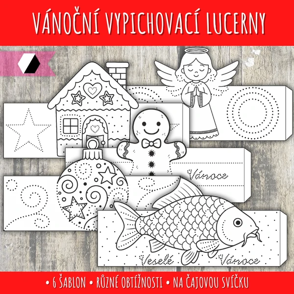 Vánoční svícny k vypichování
