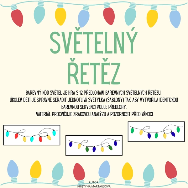 Světelný řetěz - Skládání vánočních sekvencí