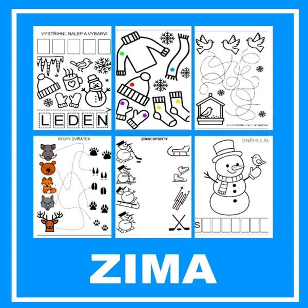 Zima - pracovní listy