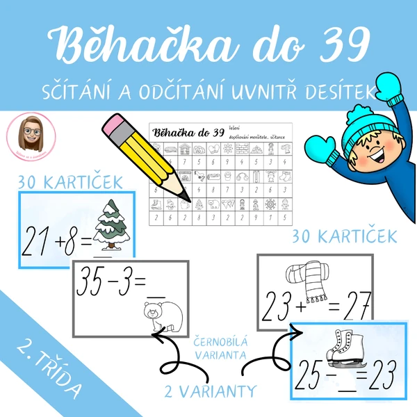 Běhačka do 39 - sčítání a odčítání uvnitř desítek