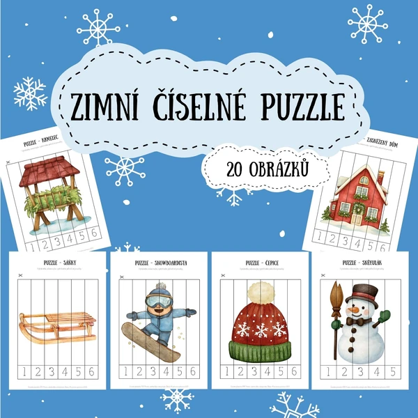 Zimní číselné puzzle