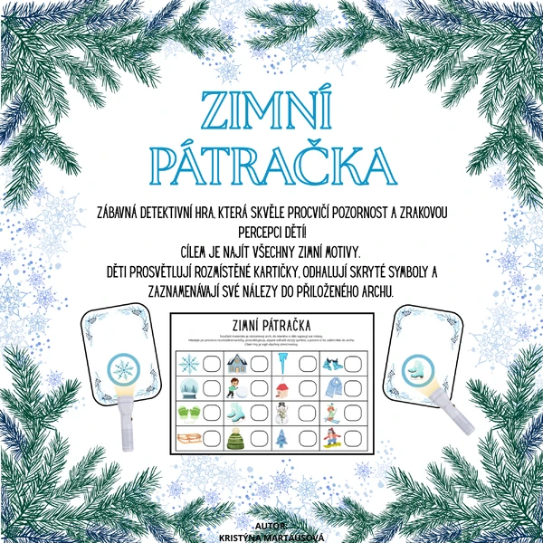 Zimní pátračka - Hra se skrytými symboly!