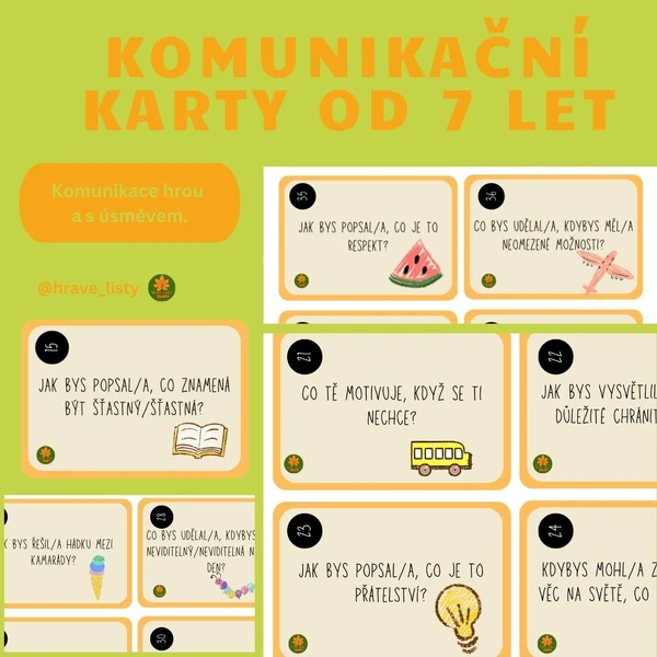 Komunikační karty pro děti od 7 let