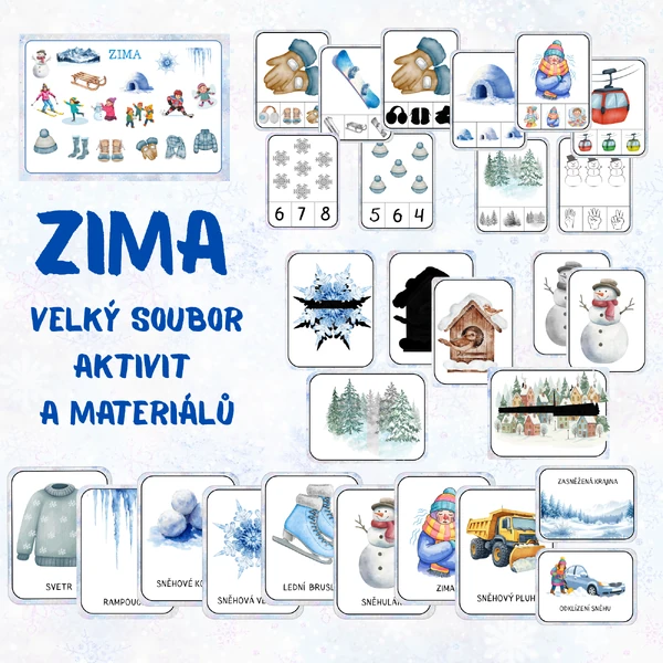 Zima - velký soubor aktivit a materiálů