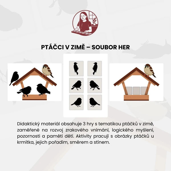Ptáčci v zimě - soubor her