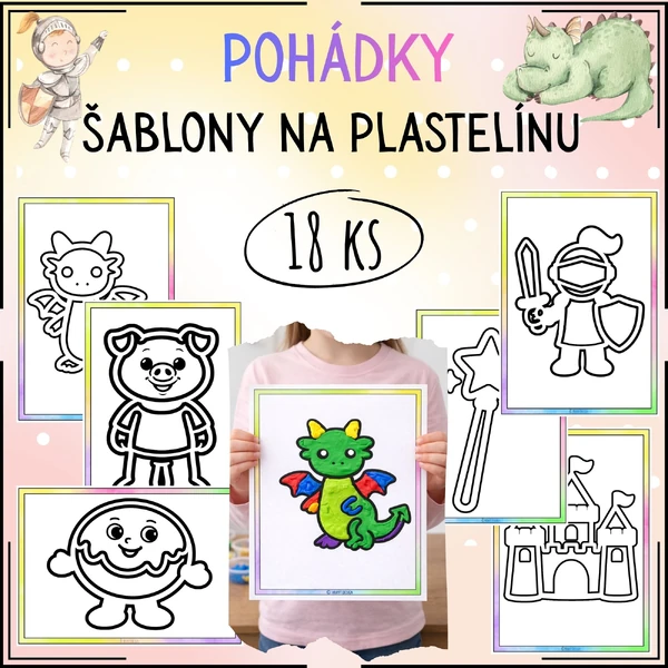 Pohádky - Šablony na plastelínu