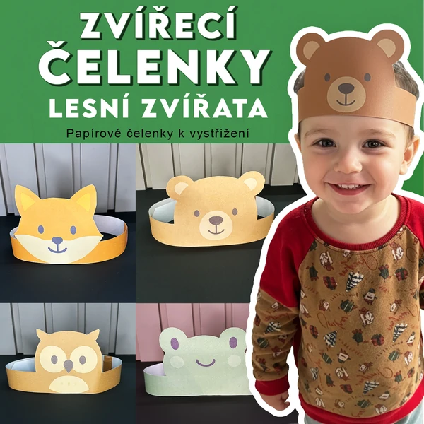 Zvířecí čelenky - Lesní zvířata