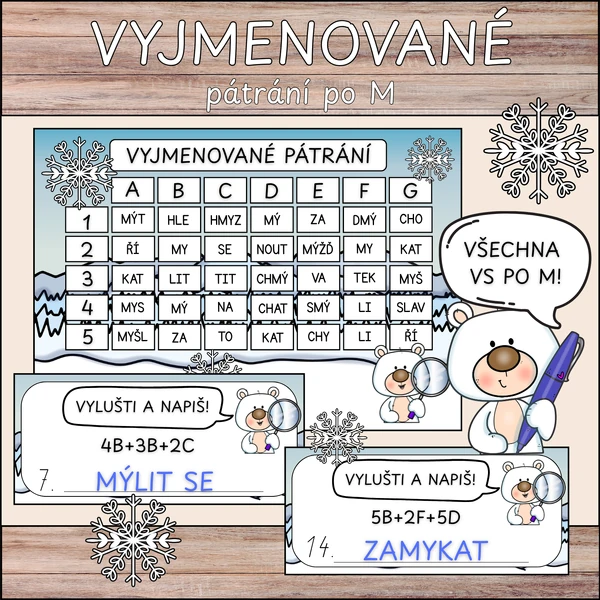 Vyjmenované pátrání - vyjmenovaná slova po M