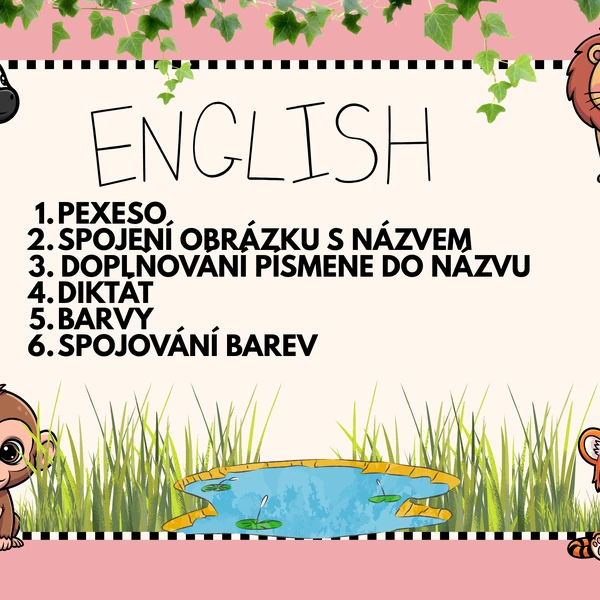 Angličtina - zvířata, barvy