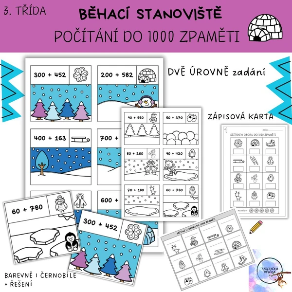 Pamětné počítání do 1000 - Běhačka ZIMA