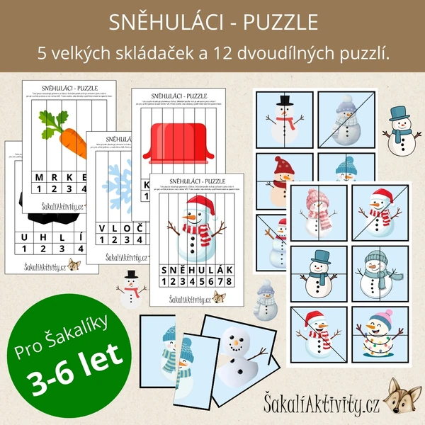 Puzzle - SNĚHULÁCI 