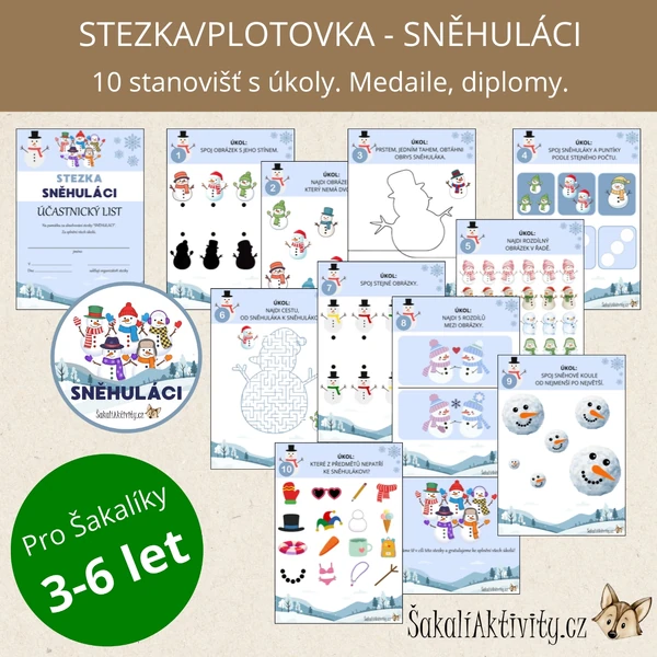  Plotovka/stezka - Sněhuláci 