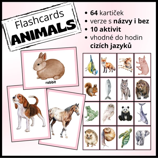Animals - flashcards a 10 aktivit do výuky