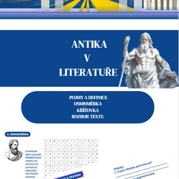 Antika – Řecko a Řím: Práce s textem, rozbory a zábavná cvičení