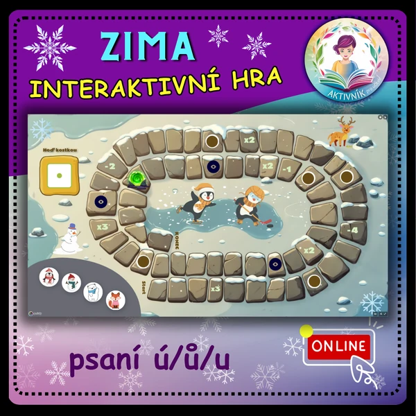 ZIMA-INTERAKTIVNÍ HRA (PSANÍ Ú, Ů, U)