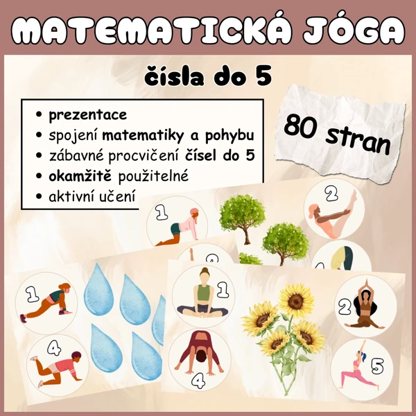 Matematická jóga - představa čísel do 5