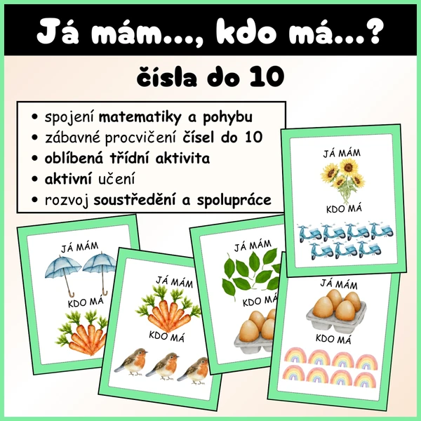 Já mám, kdo má - představa čísel do 10