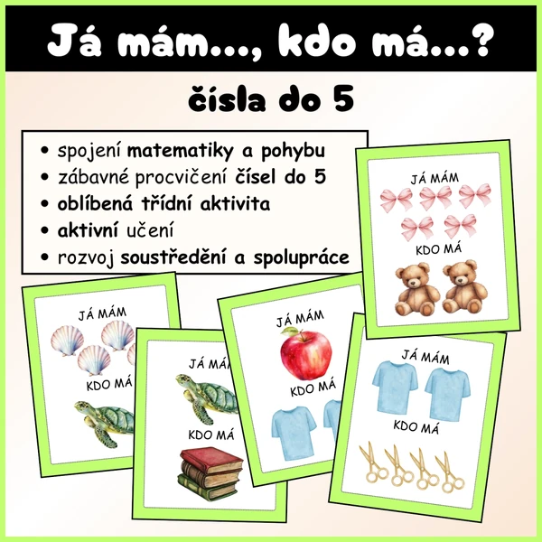 Já mám, kdo má - představa čísel do 5