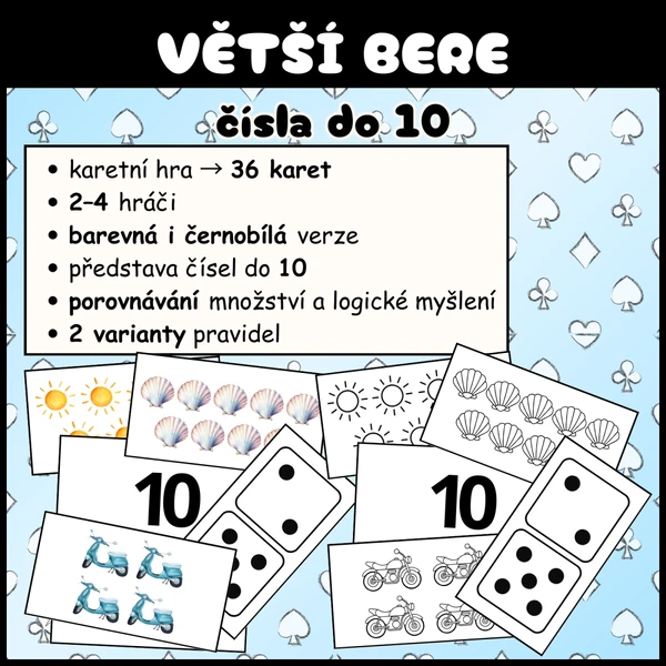 Větší bere - představa čísel do 10