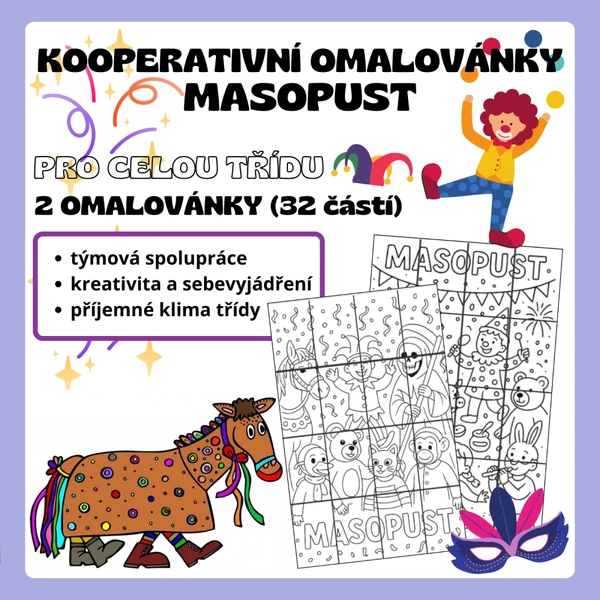 Kooperativní omalovánky - MASOPUST