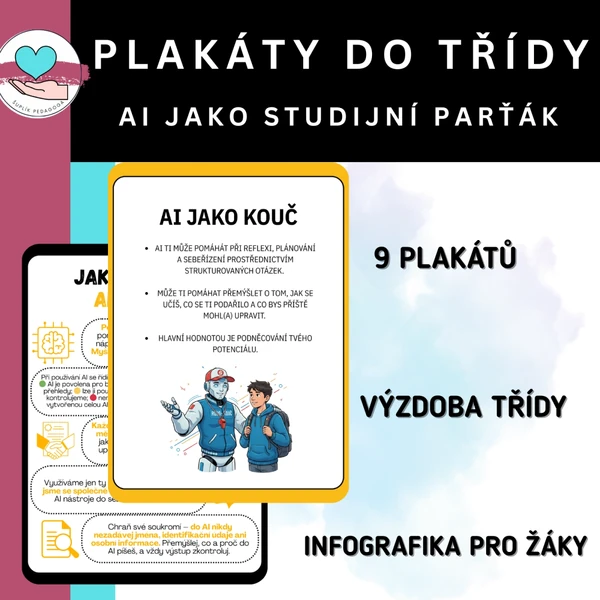 AI jako studijní parťák - infografika (AI ve škole)
