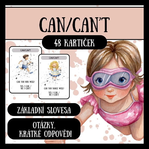 Sloveso Can / Can’t (moci, umět) / modální sloveso / modal verb