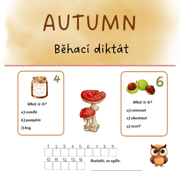 Autumn - běhací diktát