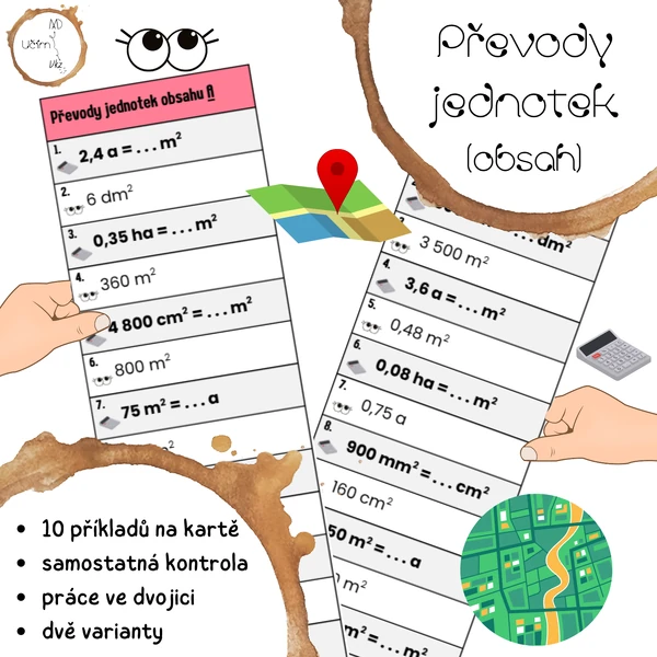 Převody jednotek obsahu - AB karty