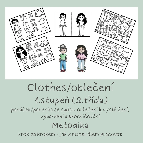 Clothes (oblečení) - vystřihovánky 