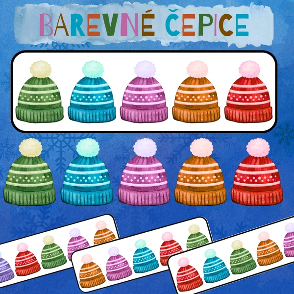 BAREVNÉ ČEPICE