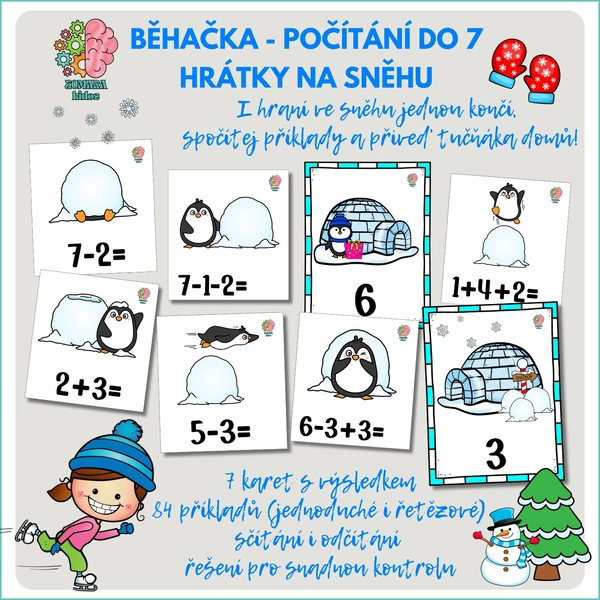 Běhačka: Počítání do 7 - Hrátky na sněhu