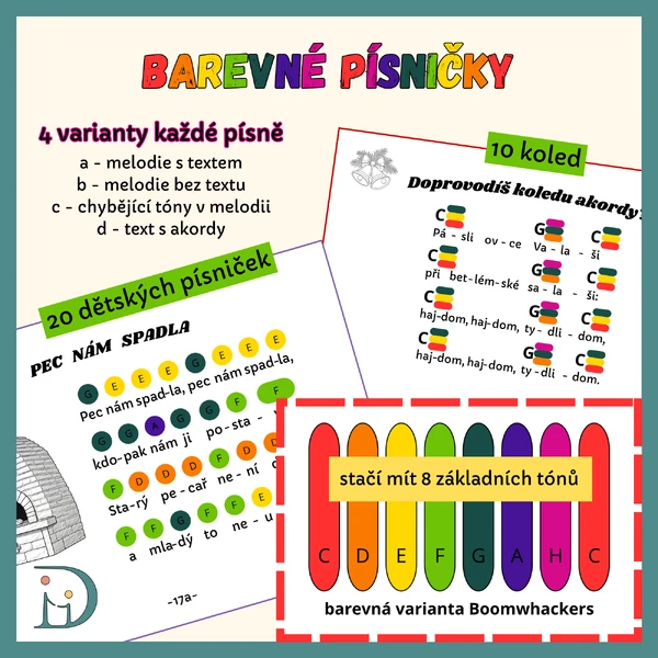 30 barevných písniček pro Boomwhackers