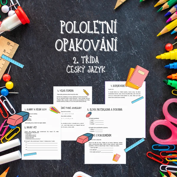 Pololetní opakování 2. třídy z českého jazyka