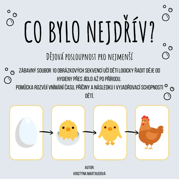 Co bylo nejdřív? - Dějová posloupnost pro nejmenší