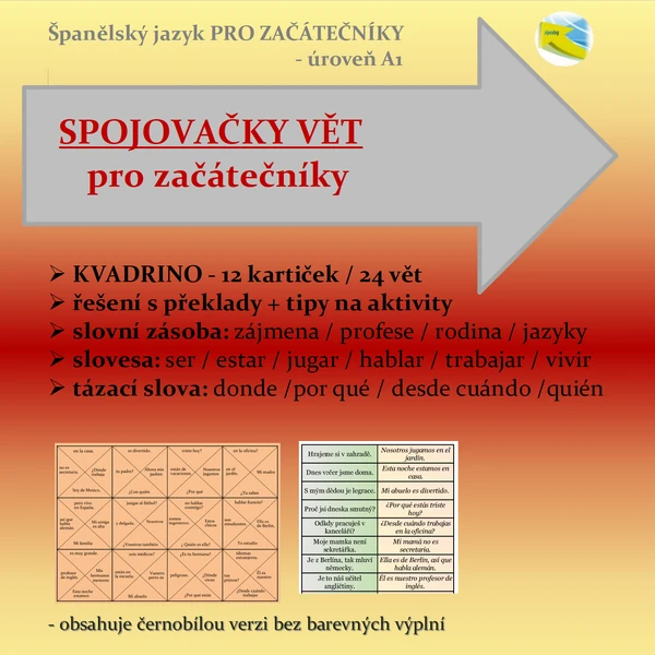 Spojovačky vět - španělština pro začátečníky 