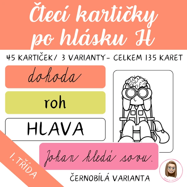 Čtecí kartičky po hlásku H