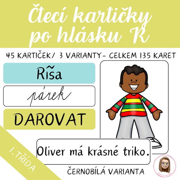Čtecí kartičky po hlásku R