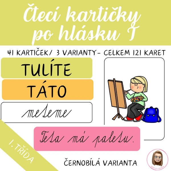Čtecí kartičky po hlásku T