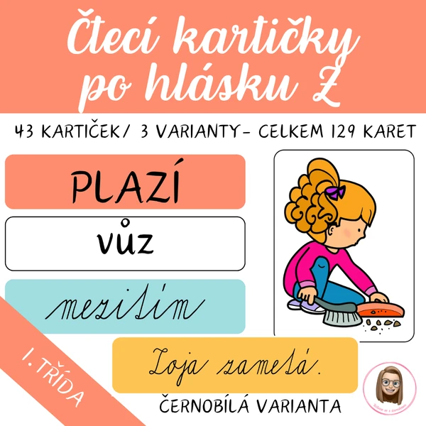 Čtecí kartičky po hlásku Z