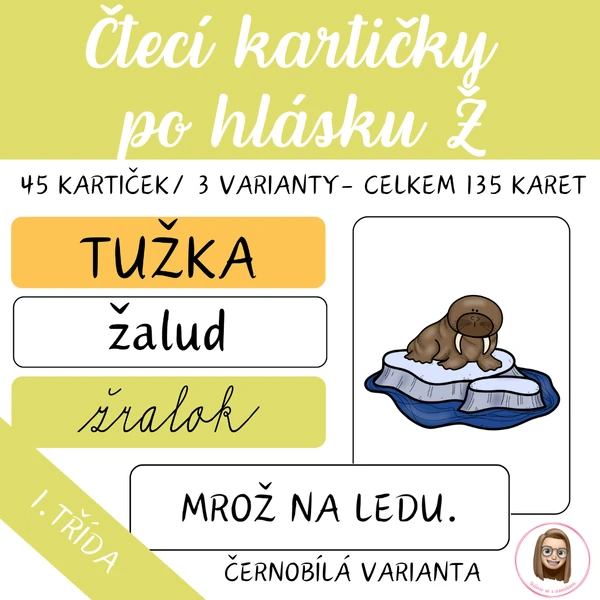 HLÁSKA Ž - čtecí kartičky