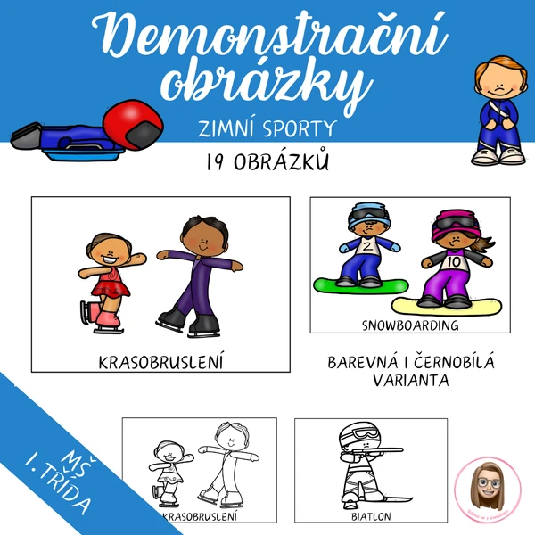 ZIMNÍ SPORTY - demonstrační obrázky